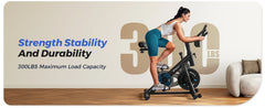 Bluetooth Exercise Bike – Quiet Indoor Cycling Bike with Fitness App & 136kg User Capacity