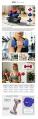 6-Piece Hex Dumbbell Set with Storage Rack – Home Gym Weights for Strength Training & Toning