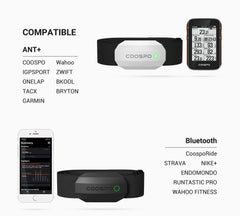 H808S Heart Rate Sensor Chest Strap HRM Monitor ANT+ Bluetooth With IP67 for Peloton Zwift DDP Yoga Wahoo Polar Beat