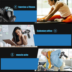 Fascial Massage Gun Electric Waist and Back Massager High-Frequency Vibration Muscle Relaxation Electric Shoulder Massage Gun