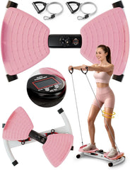 Waist Twister Machine Exercise, Ab Twist Board with Smart LED Digital Counter, Supports 300 lbs, Noiseless, Anti-Slip, Compact Portable for Home Gym Workout Equipment