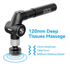 KiCA Evo Fascia Gun Portable Muscle Massage Gun 15kg 3 Gear 3200rpm with 6 Massage Heads 9cm Extension Rod Aluminum Alloy