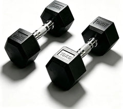 ProGrip Rubber Hex Dumbbells – Heavy Duty Strength Training Weights