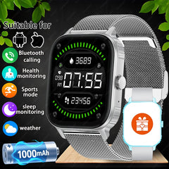 New Smart Watch Man 1000mAh Long Standby Outdoor Smartwatch Men IP68 Waterproof Heart Rate Sport BT Call Big Battery Smart Watch