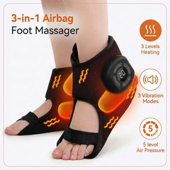 New Wireless Air Pressure Ankle Massager Electric Heating Vibration Massage Airbag Compression Foot Ankle Muscle Relaxation Care