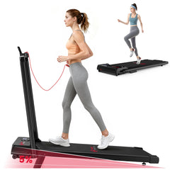 T7 Folding Treadmill with incline Portable Treadmills Home with HandleBar,Walking Pad Foldable 3.0HP Quiet Brushless LED Dispay Free anti-slip mat included