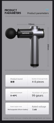 Lenovo brand massage device N3 deep massage, relieve muscle soreness, exercise and relax, LED touch screen design, portable, mul