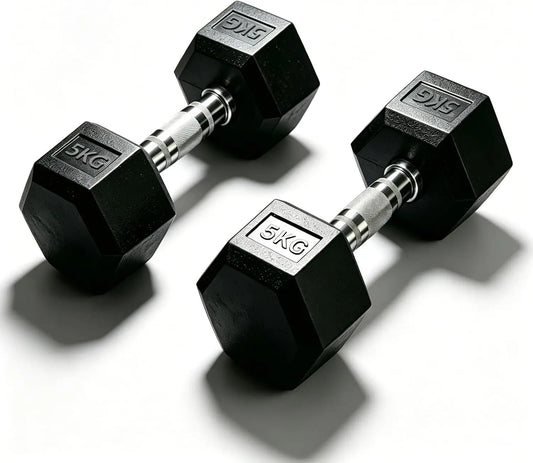 ProGrip Rubber Hex Dumbbells – Heavy Duty Strength Training Weights