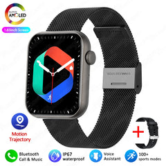 ChiBear Bluetooth Call Smartwatch Women 1.9" HD Display Support 120+ Sports Modes Heart Rate IP68 Waterproof Smart Watch ECG+PPG