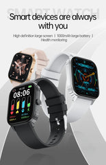 New Smart Watch Man 1000mAh Long Standby Outdoor Smartwatch Men IP68 Waterproof Heart Rate Sport BT Call Big Battery Smart Watch