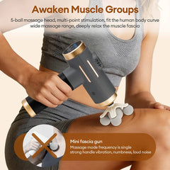 Fascia Massage Gun – Deep Tissue Percussion Massager with 11 Massage Heads | 99 Speed Levels | Rechargeable Muscle Recovery Gun