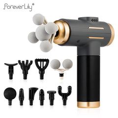 Fascia Massage Gun – Deep Tissue Percussion Massager with 11 Massage Heads | 99 Speed Levels | Rechargeable Muscle Recovery Gun