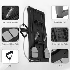 Multifunctional Pilates Belly Plate – Foldable Full Body Workout Machine with Resistance Bands for Core, Strength & Flexibility Training