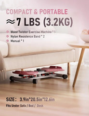 Waist Twister Machine Exercise, Ab Twist Board with Smart LED Digital Counter, Supports 300 lbs, Noiseless, Anti-Slip, Compact Portable for Home Gym Workout Equipment