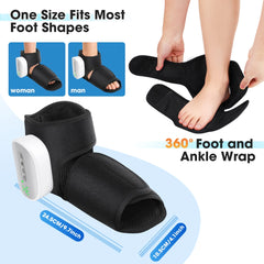 Wireless Air Pressure Ankle Massager,Electric Heating Foot Airbag Compression Massage,Ankle Joint Sole Kneading Muscle Relax