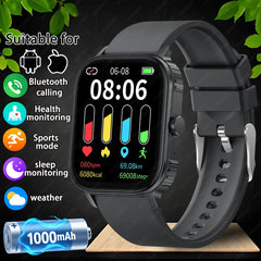 New Smart Watch Man 1000mAh Long Standby Outdoor Smartwatch Men IP68 Waterproof Heart Rate Sport BT Call Big Battery Smart Watch