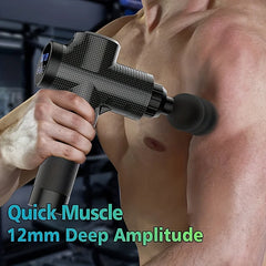 Fascial Massage Gun Electric Waist and Back Massager High-Frequency Vibration Muscle Relaxation Electric Shoulder Massage Gun
