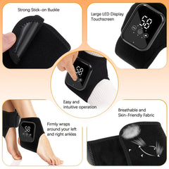 Electric Cordless Heated Ankle Guard Massager for Right or Left Foot Vibration Massage Wristband Hot Compress Ankle Wrist Brace