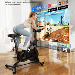 Bluetooth Exercise Bike for Home – S1 Magnetic Stationary Bike with 32 Resistance Levels