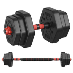 10kg Adjustable Dumbbell & Barbell Set – Home Gym Strength Training Weights