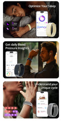 VALDUS VITRO ECG Smart Bracelet – Screenless Health & Fitness Tracker | Waterproof | Long Battery Life | Bluetooth 5.3