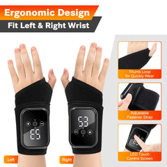Electric Cordless Heated Ankle Guard Massager for Right or Left Foot Vibration Massage Wristband Hot Compress Ankle Wrist Brace