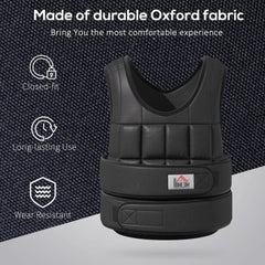 15KG Adjustable Running Weight Vest with 38 Weight Bags – Fitness Vest for Men & Women