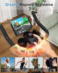 Bluetooth Exercise Bike for Home – S1 Magnetic Stationary Bike with 32 Resistance Levels