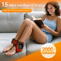 Electric Cordless Heated Ankle Guard Massager for Right or Left Foot Vibration Massage Wristband Hot Compress Ankle Wrist Brace