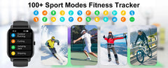 Smart Watch, 1.85" Sports Watch for IP68 Waterproof, 110+ Sport Modes, Fitness Activity Tracker, Ultra Thin Watch.