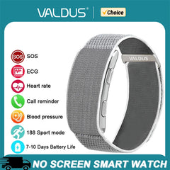 VALDUS VITRO ECG Smart Bracelet – Screenless Health & Fitness Tracker | Waterproof | Long Battery Life | Bluetooth 5.3