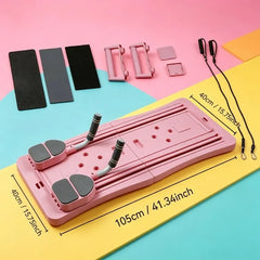 Lightweight 8-in-1 Folding Pilates Board - Portable Multifunctional Fitness Equipment Suitable for Home Gym, Core Training & Full-Body Workouts, Non-Slip Base & Silent with Assembly, Space-Saving for Small Spaces,
