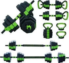 Adjustable Weight Dumbbell Set, 44LBS 4 in1 Dumbbells Set, Barbell Kettlebells Push Up Stand for Home Gym, for Men and Women