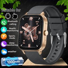 New Smart Watch Man 1000mAh Long Standby Outdoor Smartwatch Men IP68 Waterproof Heart Rate Sport BT Call Big Battery Smart Watch