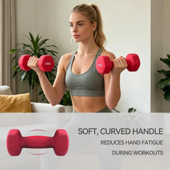 6-Piece Hex Dumbbell Set with Storage Rack – Home Gym Weights for Strength Training & Toning