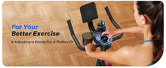 Bluetooth Exercise Bike – Quiet Indoor Cycling Bike with Fitness App & 136kg User Capacity