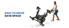 Bluetooth Exercise Bike – Quiet Indoor Cycling Bike with Fitness App & 136kg User Capacity