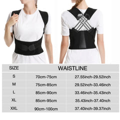 Back Brace Posture Support for Shoulder Straightener Adjustable Full Back Support Upper and Lower Back and Neck