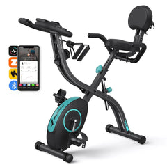 4-in-1 Foldable Exercise Bike – Bluetooth Folding Exercise Bike with 16 Magnetic Resistance Levels, APP Connectivity & 136kg Capacity