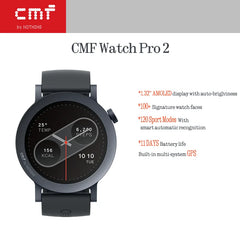 Watch Pro 2 Bluetooth Smartwatch – 1.32" AMOLED Screen, Fitness Tracker & 11-Day Battery