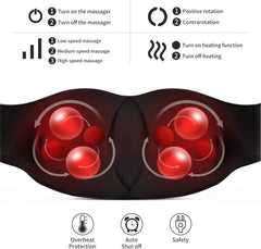 ComfortKnot™ Shiatsu Massage Pillow – Heated Neck, Back & Shoulder Massager