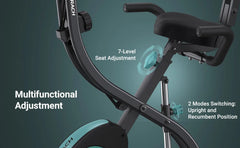 4-in-1 Foldable Exercise Bike – Bluetooth Folding Exercise Bike with 16 Magnetic Resistance Levels, APP Connectivity & 136kg Capacity