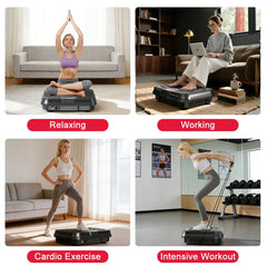 Vibration Plate Exercise Machine 9 Programs 250 Intensity Levels Home Full Body Workout Muscle Building Massager Sports Device
