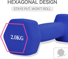 6-Piece Hex Dumbbell Set with Storage Rack – Home Gym Weights for Strength Training &amp; Toning