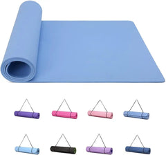 Good Nite Yoga Mat Gymnastics Pilates Exercise Mat for Women Non-Slip Thick 6mm with Carry Strap Tpe 183 x 61 x 1cm