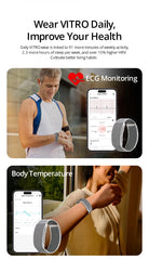VALDUS VITRO ECG Smart Bracelet – Screenless Health & Fitness Tracker | Waterproof | Long Battery Life | Bluetooth 5.3