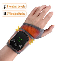 Electric Cordless Heated Ankle Guard Massager for Right or Left Foot Vibration Massage Wristband Hot Compress Ankle Wrist Brace
