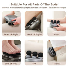 Fascial Massage Gun Electric Waist and Back Massager High-Frequency Vibration  Muscle Relaxation Electric Shoulder Massage Gun