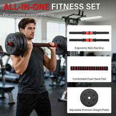 6-in-1 Adjustable Dumbbell & Kettlebell Set – Multi-Function Home Gym Weight Training Kit