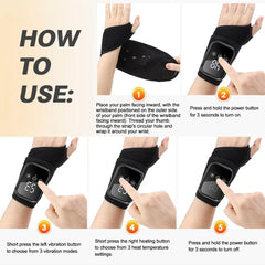 RecoverEase™ Wireless Wrist Massager – Heated Support for Everyday Comfort